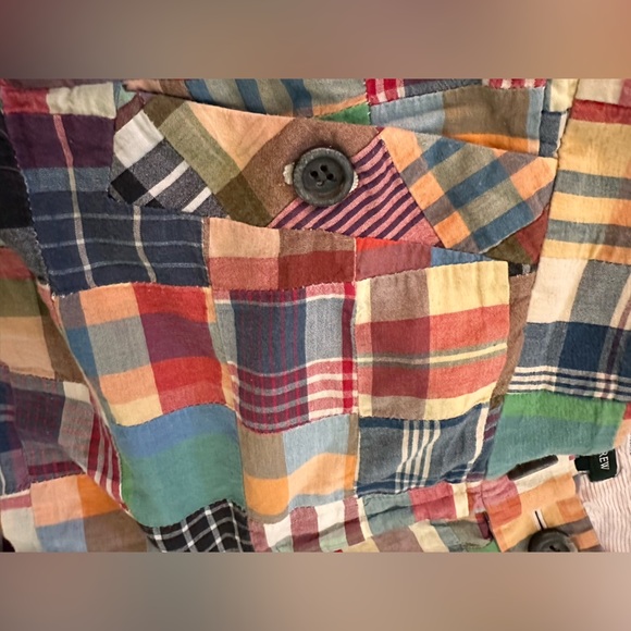 J. Crew Multicolor Madras Plaid Women's Shorts - Picture 3 of 6